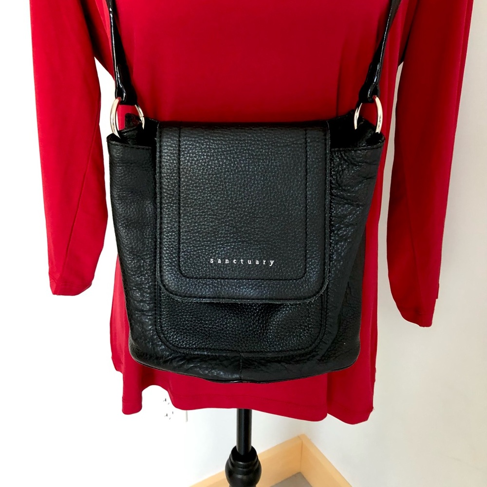 🖤Sanctuary Black Leather Crossbody Bag